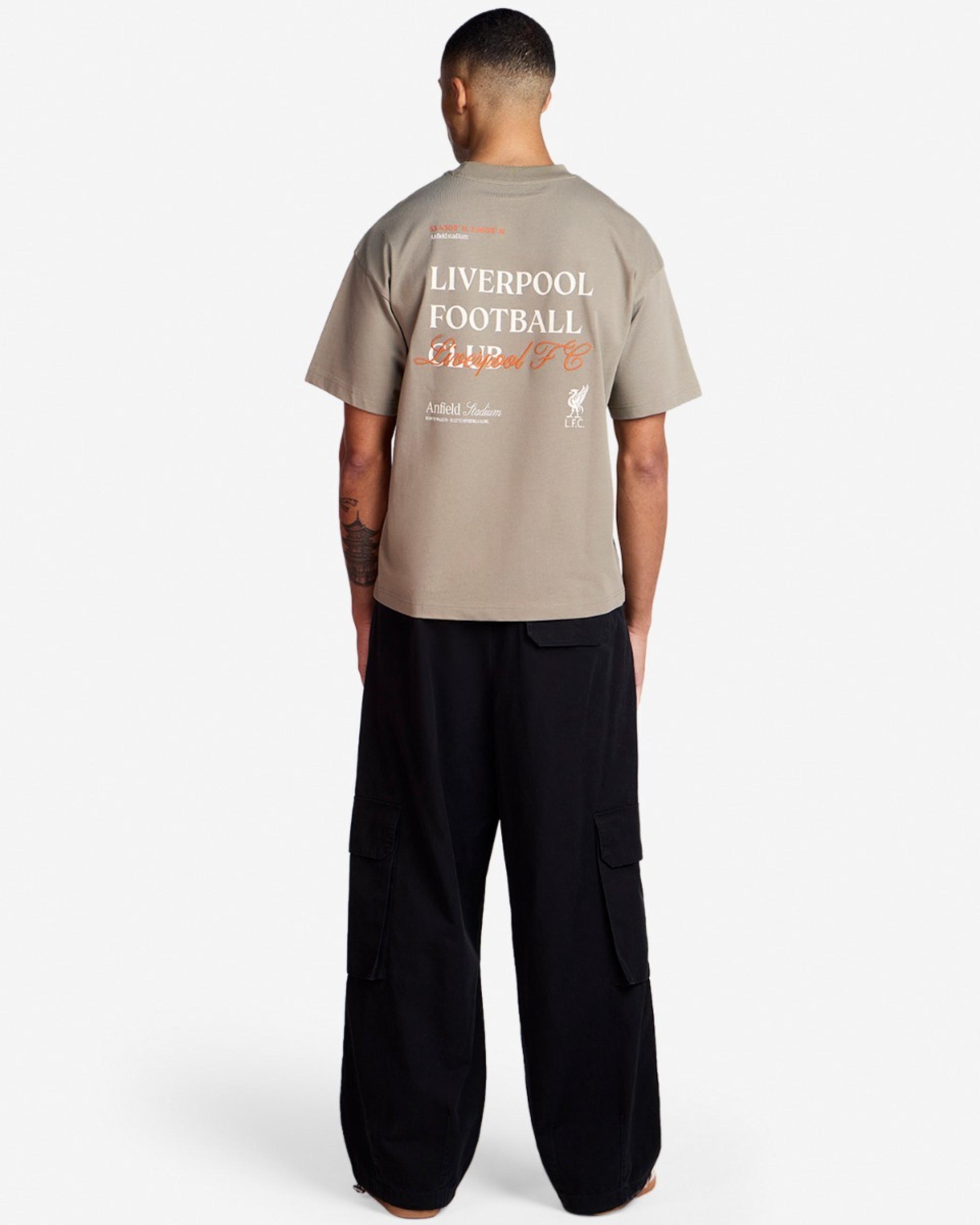 LFC Herre oversize fodboldklub T-shirt Khaki - Image 3