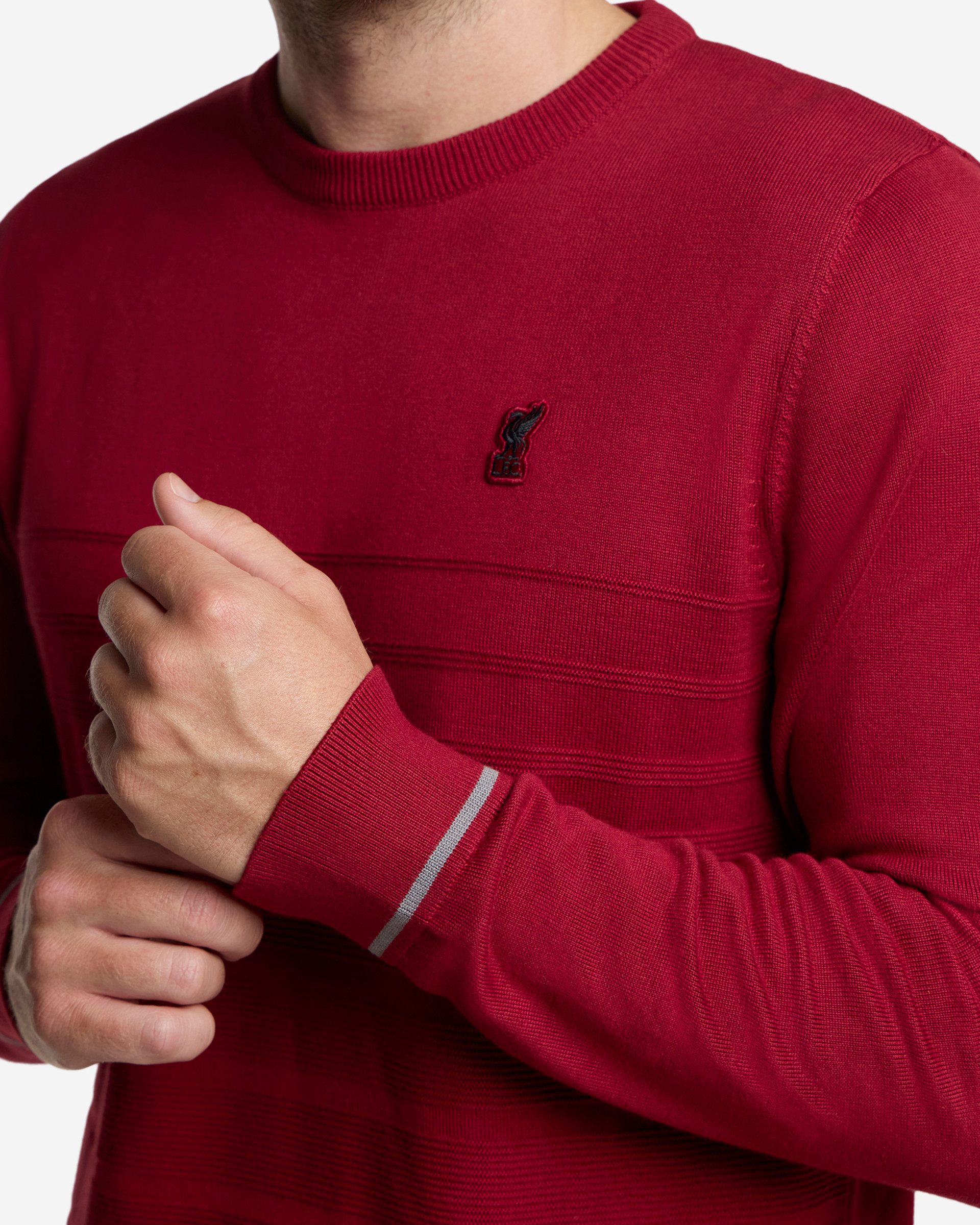 Pull à col rond en tricot LFC Firma pour homme, rouge - Image 3