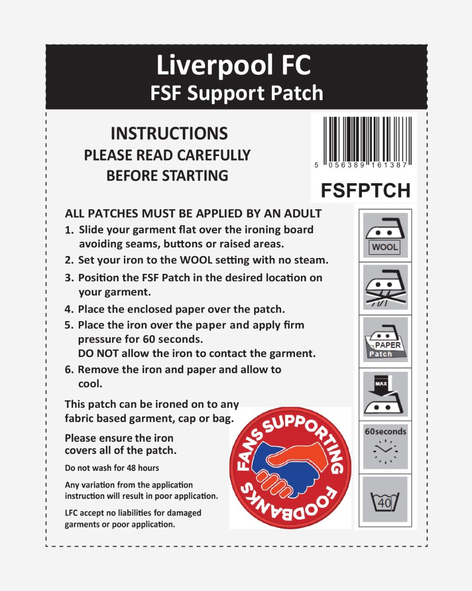 Fans Supporting Food Banks Patch - Image 2