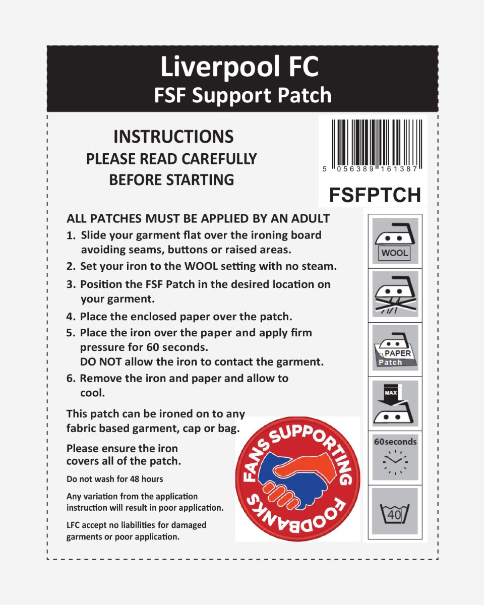 Fans Supporting Food Banks Patch - Image 2