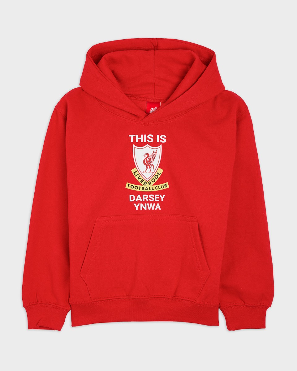 LFC Junior This is Anfield Personalised Red Hoody - Image 2