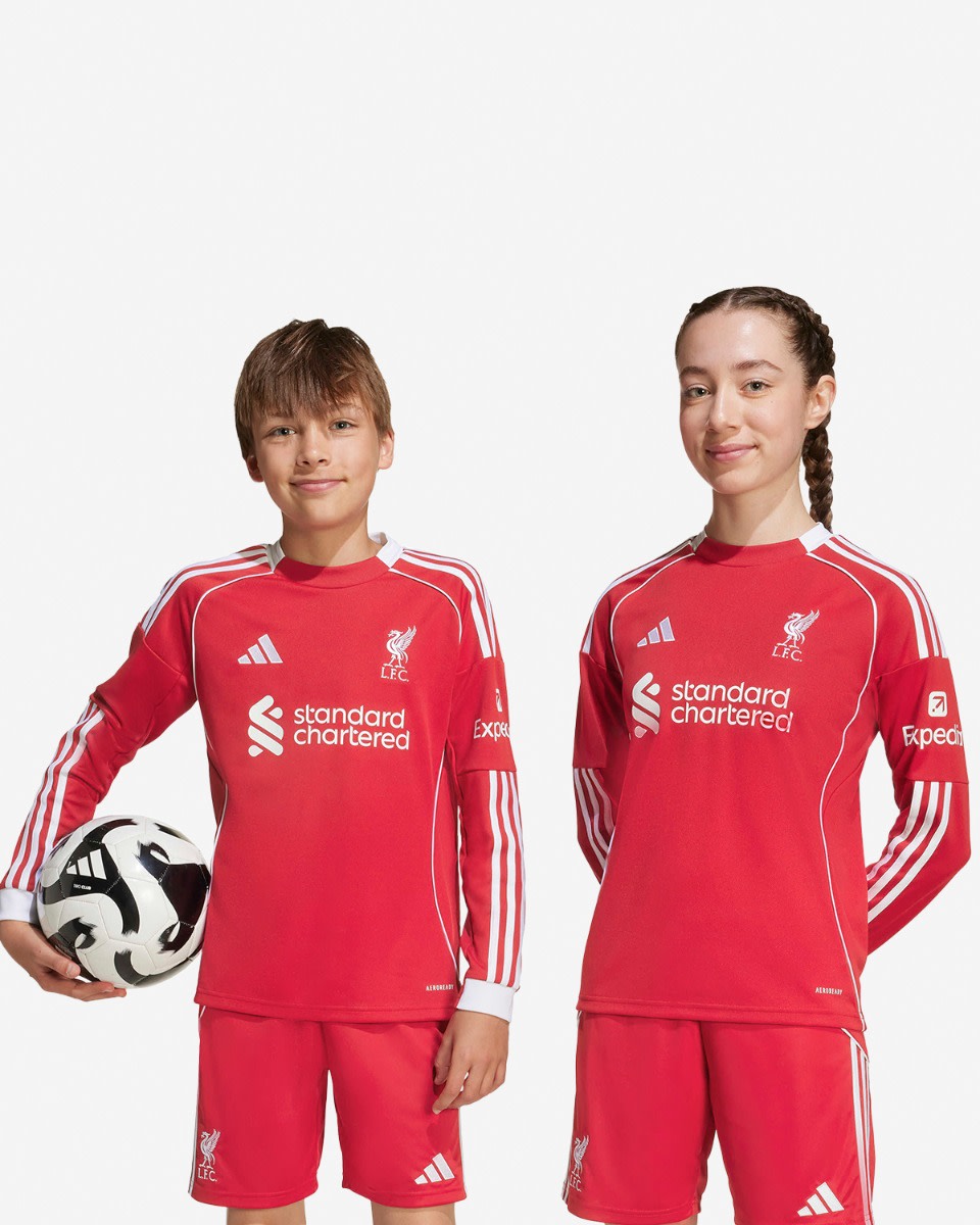 เสื้อยืดแขนยาว LFC adidas Youth 25/26 โฮม - Image 1