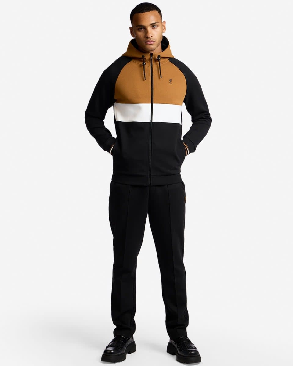 Sudadera con capucha LFC Colour Block para hombre, color negro - Image 3