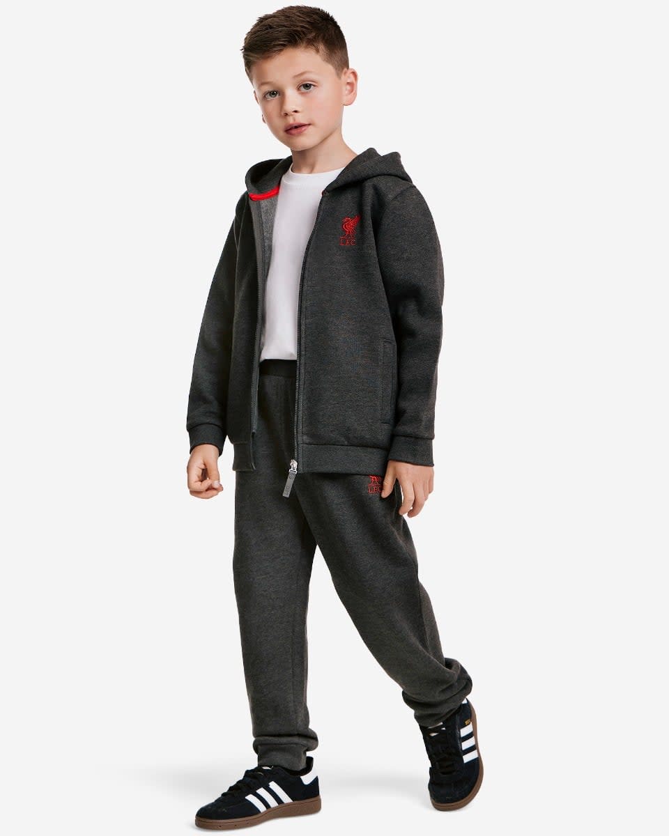 LFC Juniors Zip Through Jog Set Charcoal - Image 3