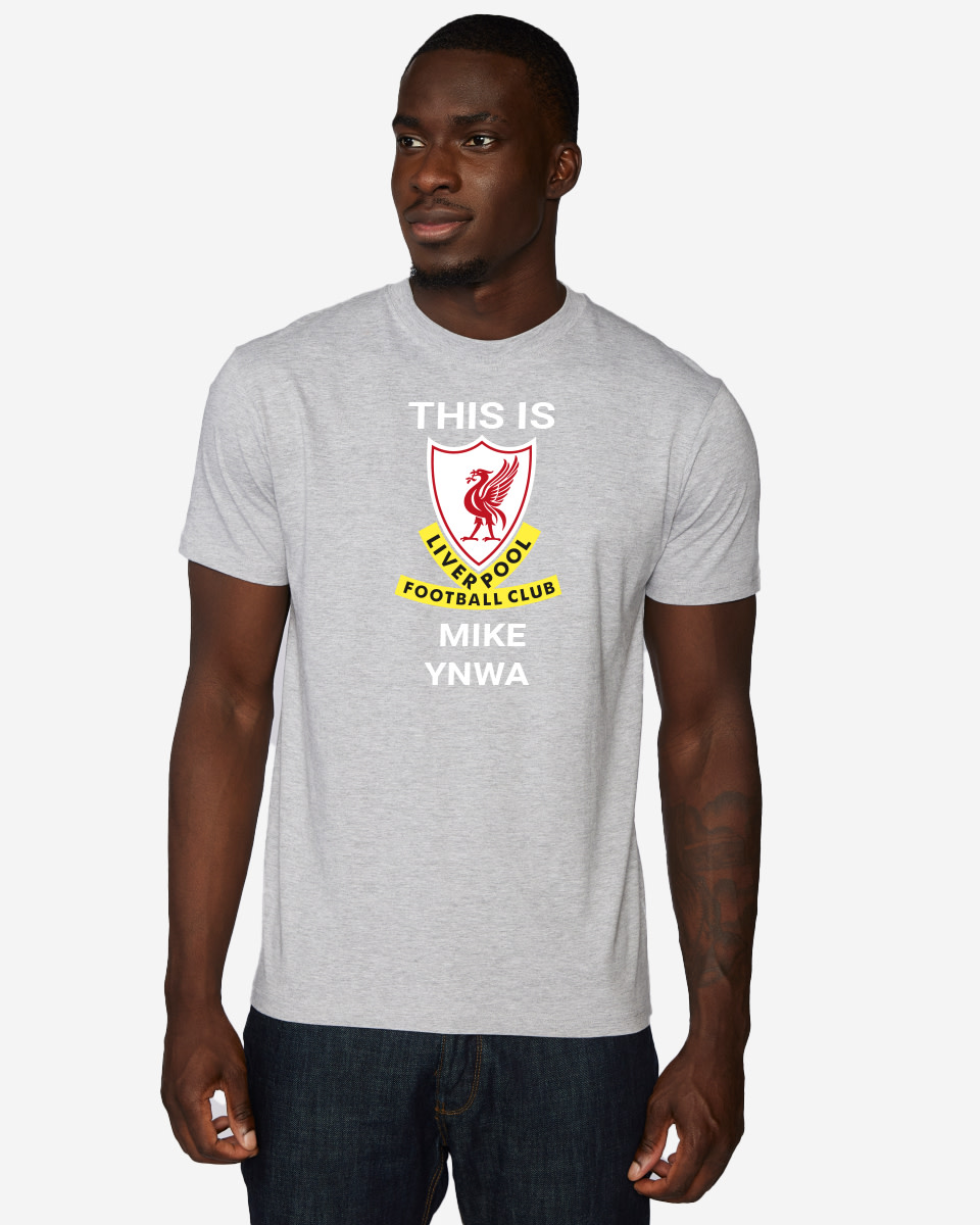 LFC This Is Anfield Personalised Grey Tee - Image 1