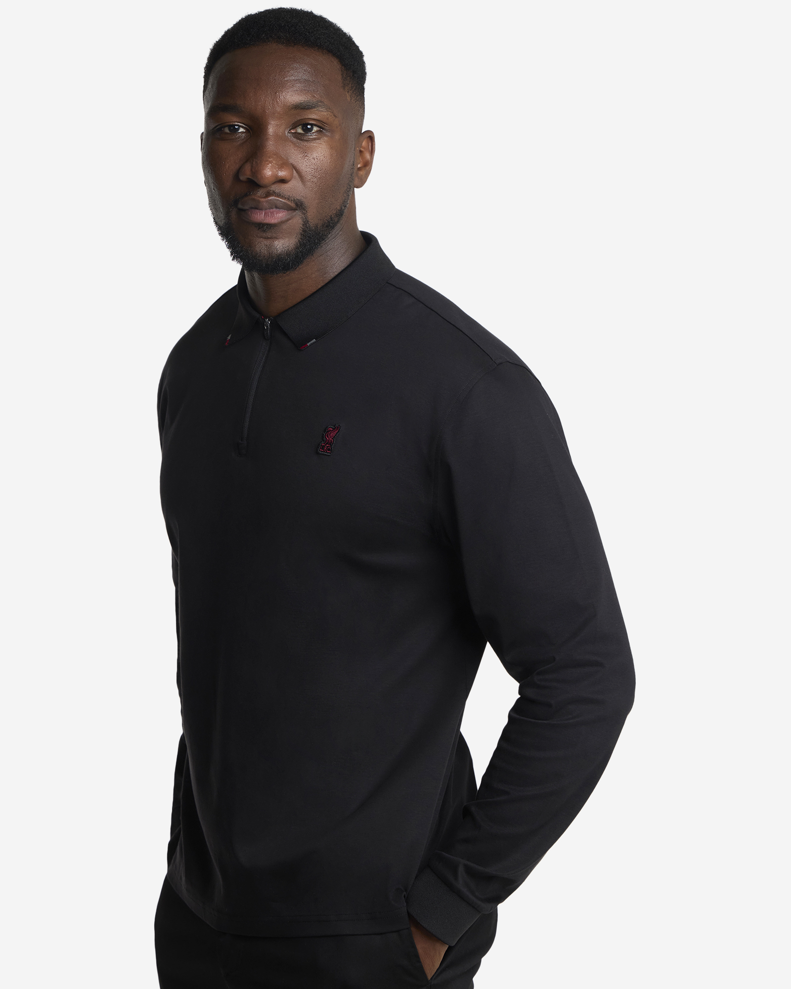 Polo LFC Firma de manga larga para hombre, color negro - Image 3