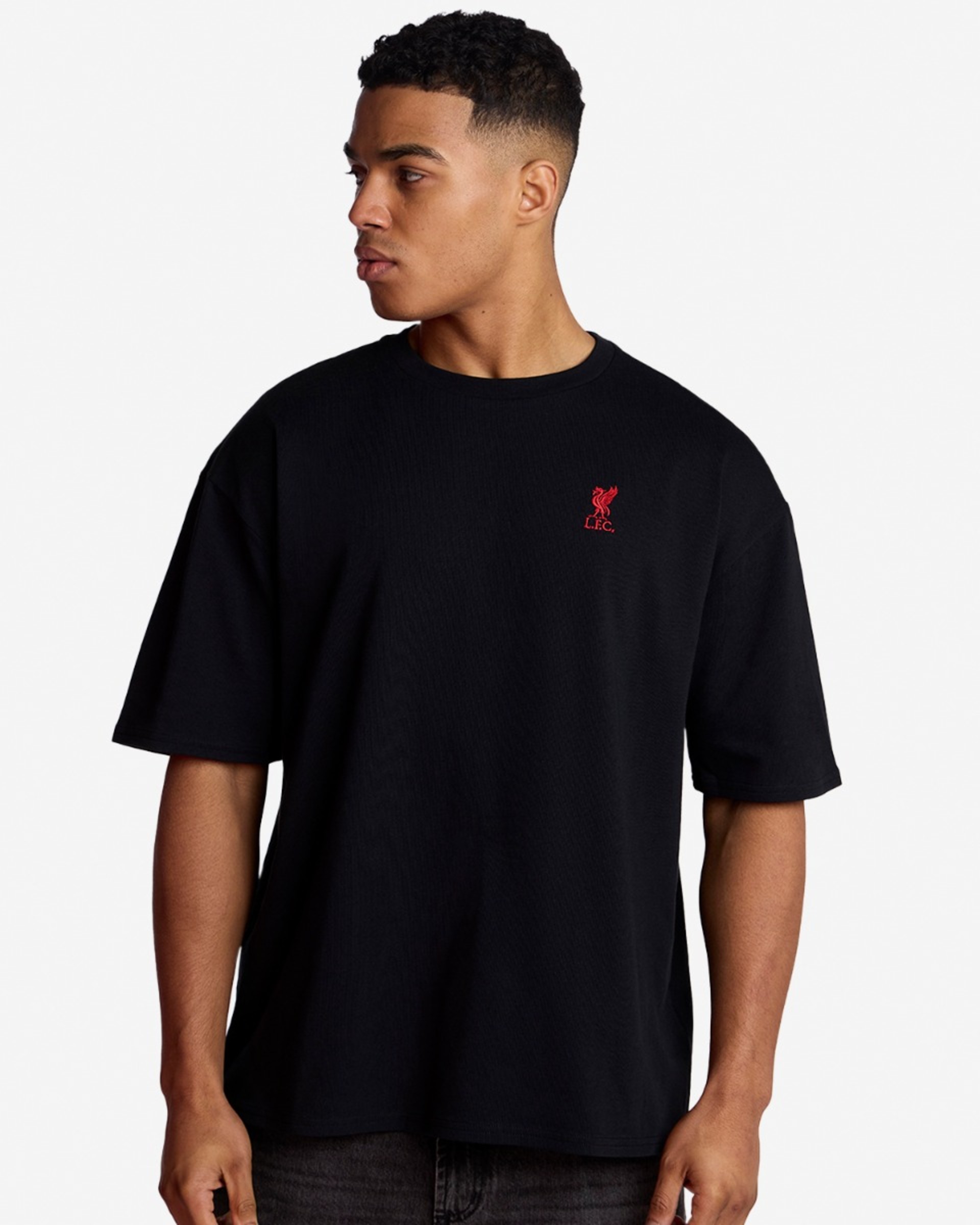 T-shirt surdimensionné LFC Liverbird Emblem pour homme, noir - Image 1