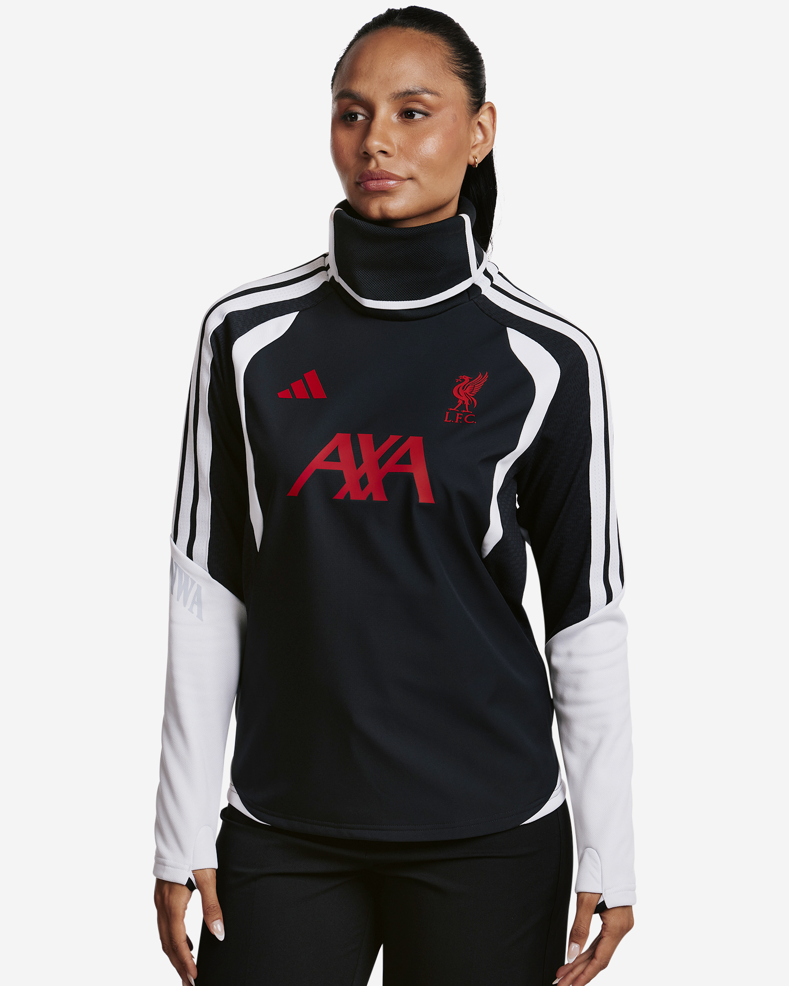 LFC adidas Womens 26/27 Tiro Warm Top Black - Image 1
