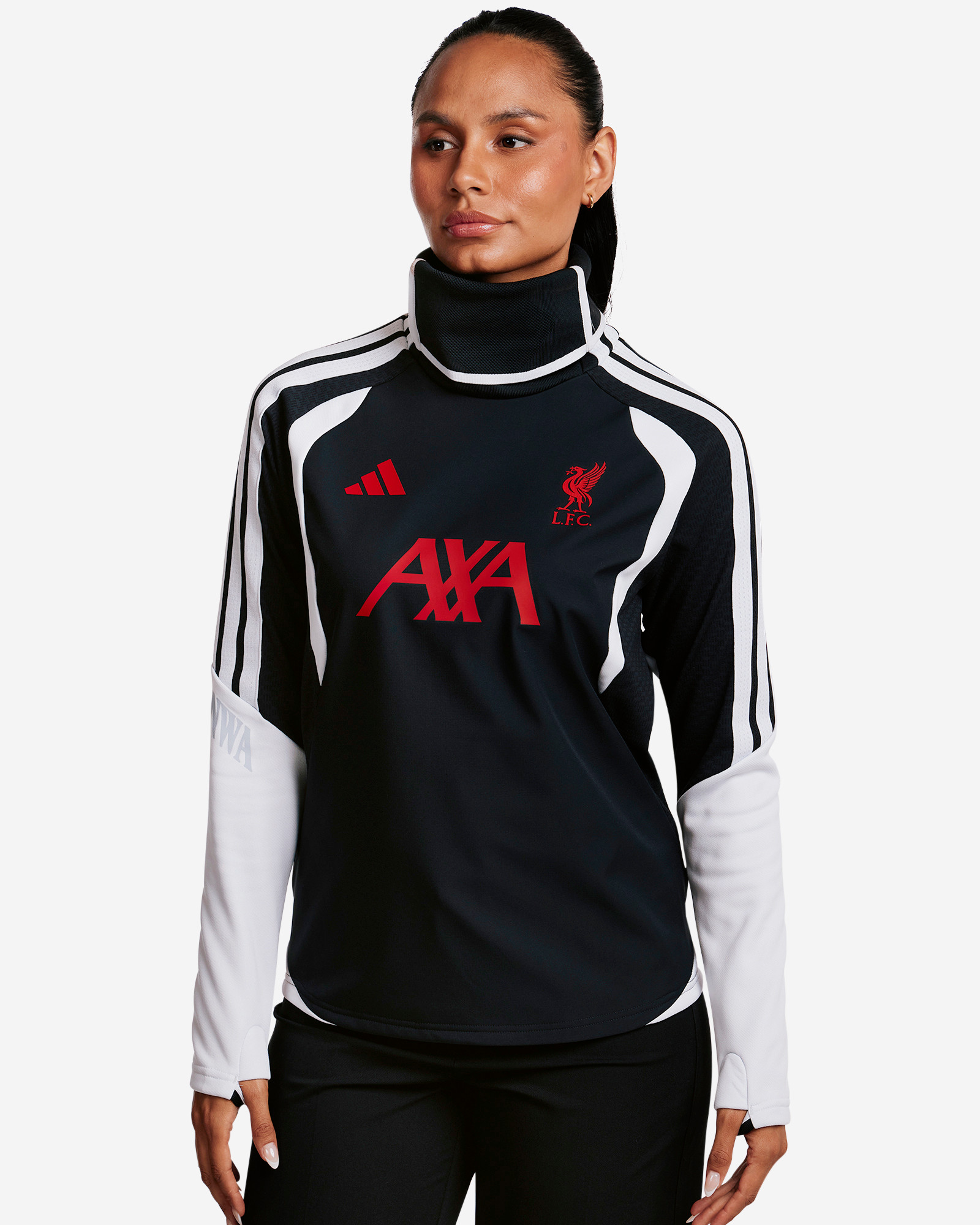 LFC adidas Womens 26/27 Tiro Warm Top Black - Image 1