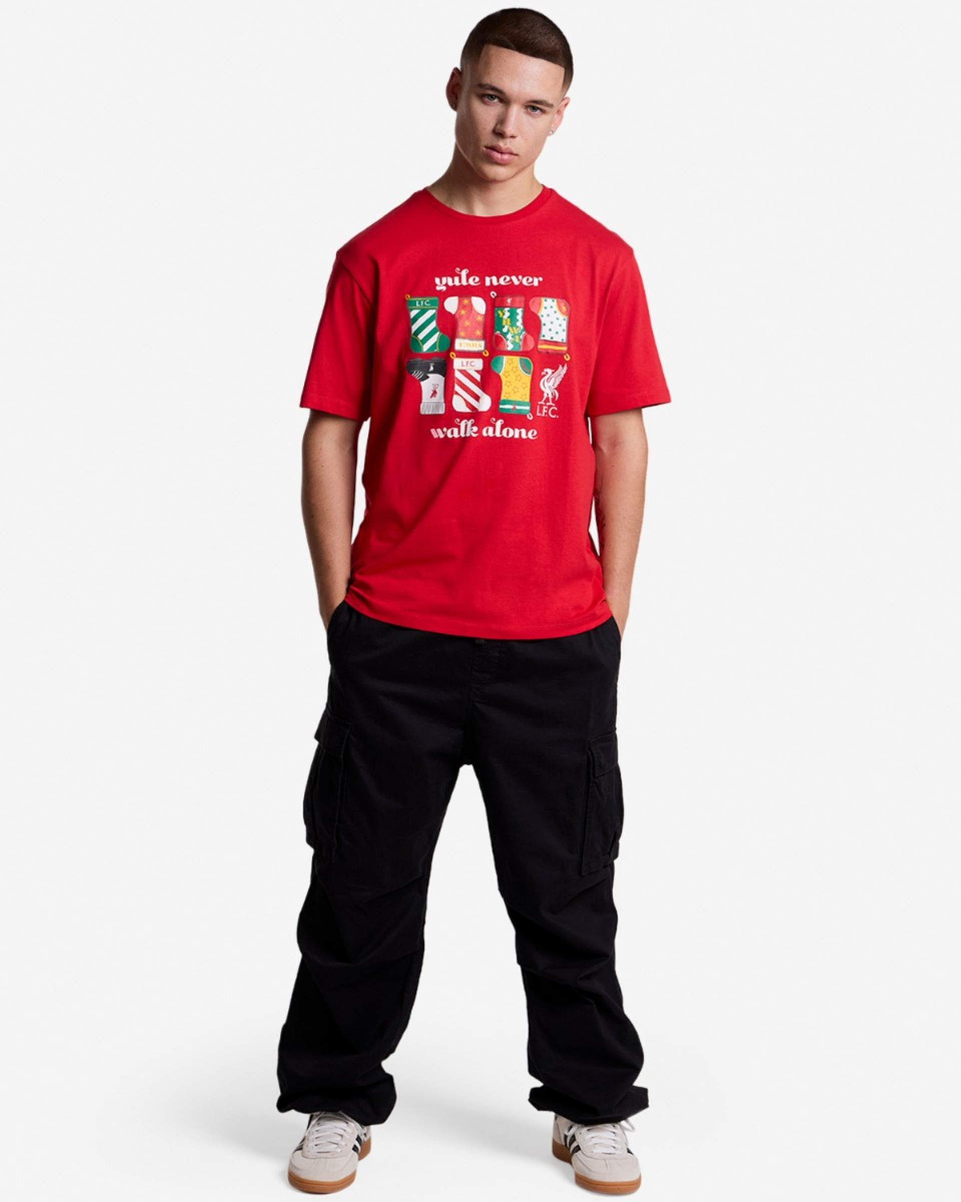 T-shirt de Noël LFC pour adultes, rouge - Image 4