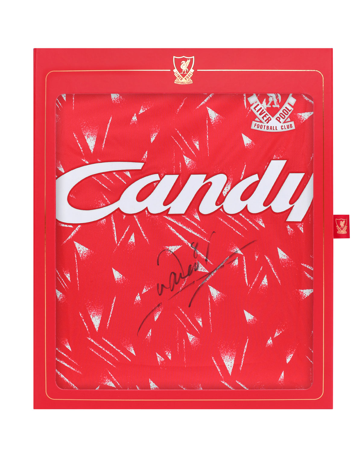 LFC Signed 89-91 Aldridge Boxed Shirt - Image 1