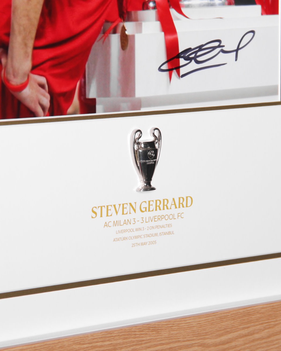LFC Signed Gerrard Istanbul Framed Image - Image 3