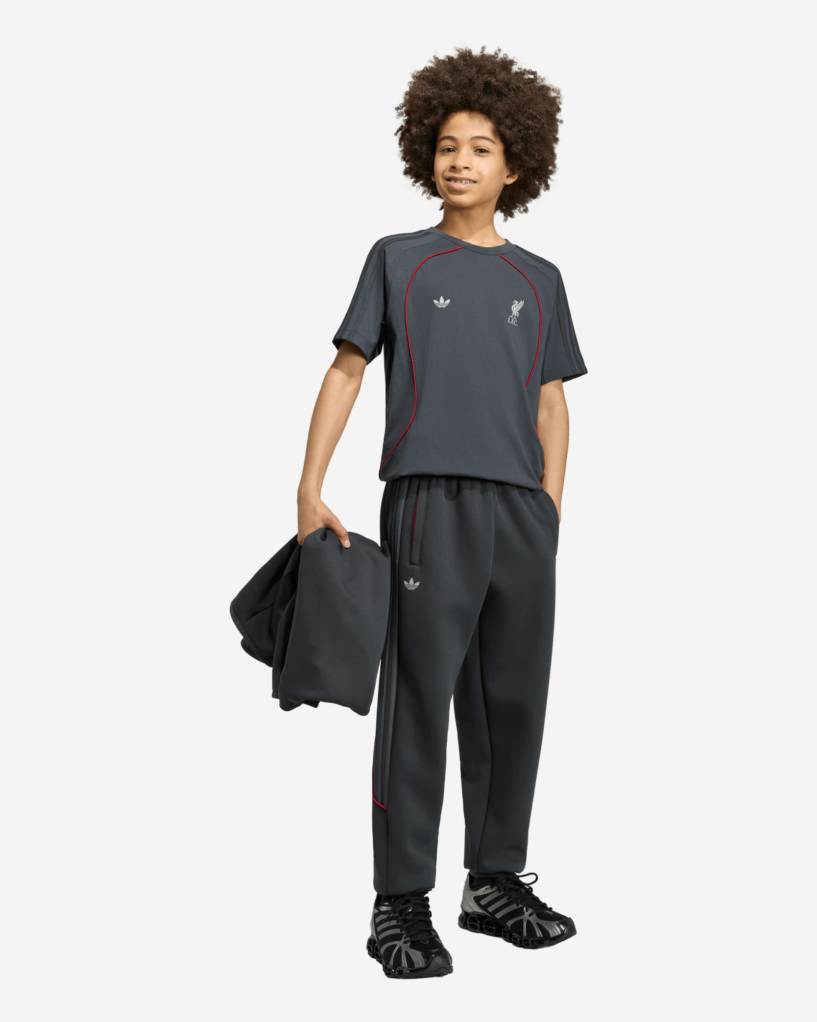 LFC adidas Youth Teamgeist 26 Tee Dark Grey - Image 3