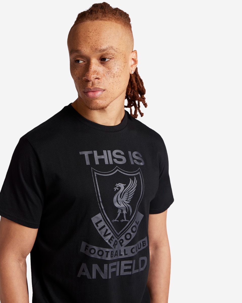 LFC Mens This Is Anfield Print Tee Black - Image 2