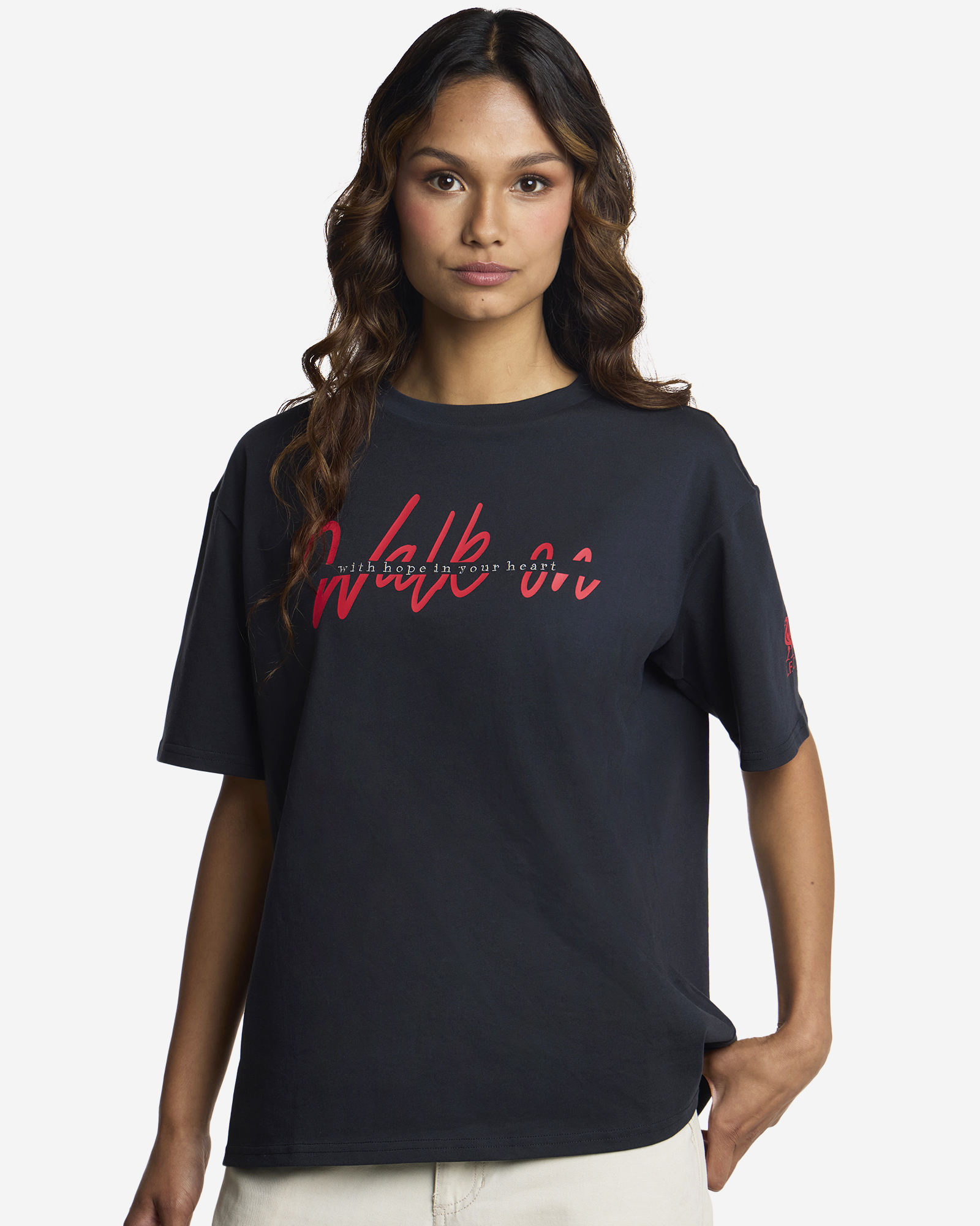 LFC 女式 Walk On 超大码 T 恤黑色 - Image 1