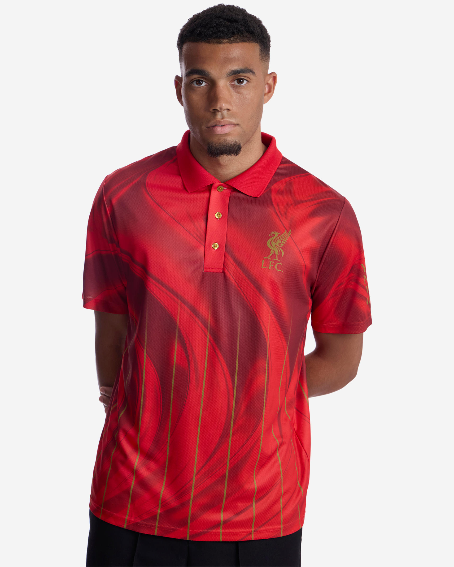 Camisa con dardos LFC X Unicorn para hombre, color rojo - Image 1