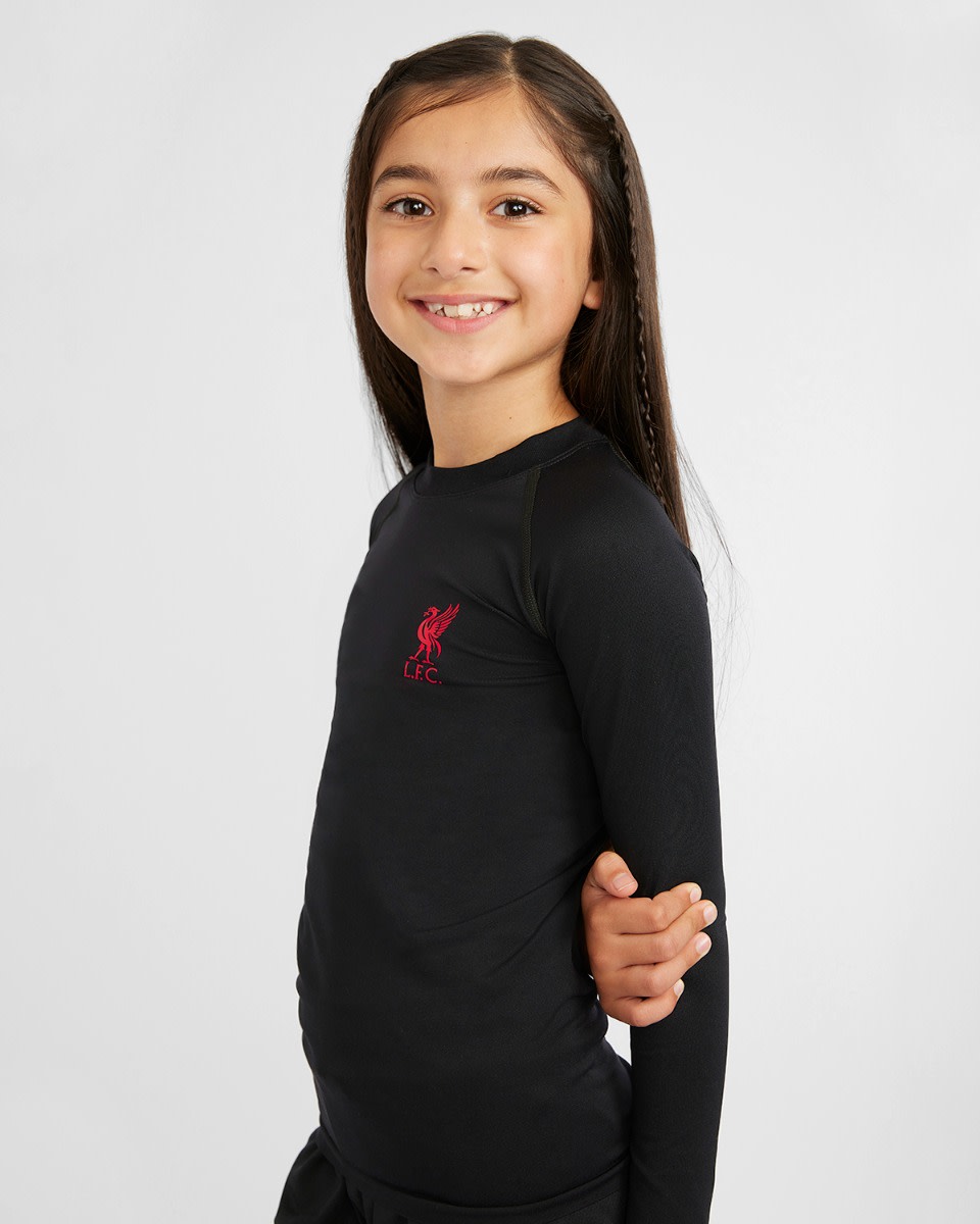 LFC Junior Long Sleeve Seamless Tee Black - Image 4