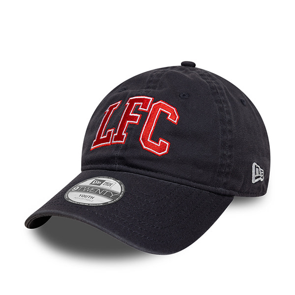 LFC New Era Juniors 9TWENTY Cap Wordmark Navy - Image 1