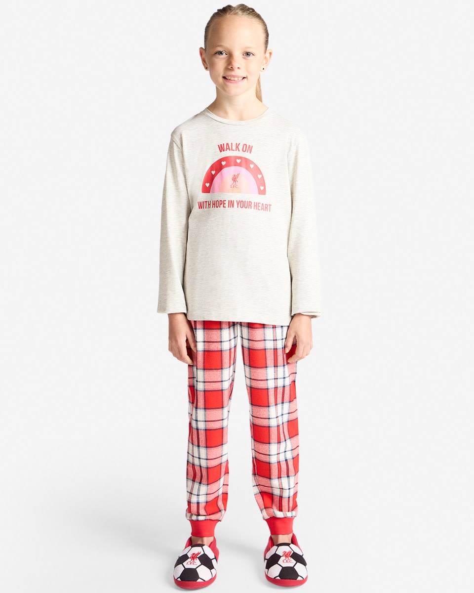 LFC Juniors Girls Long Pyjama Set Ecru - Image 1