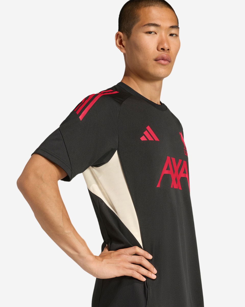 LFC adidas Mens 25/26 Domestic Short Sleeve Top Black - Image 4