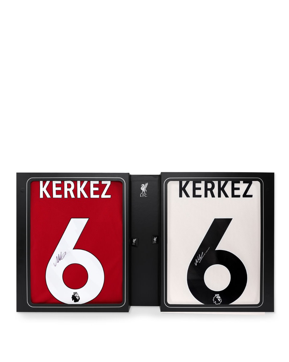 LFC Signed 25/26 Kerkez Dual Boxed Shirts - Image 1