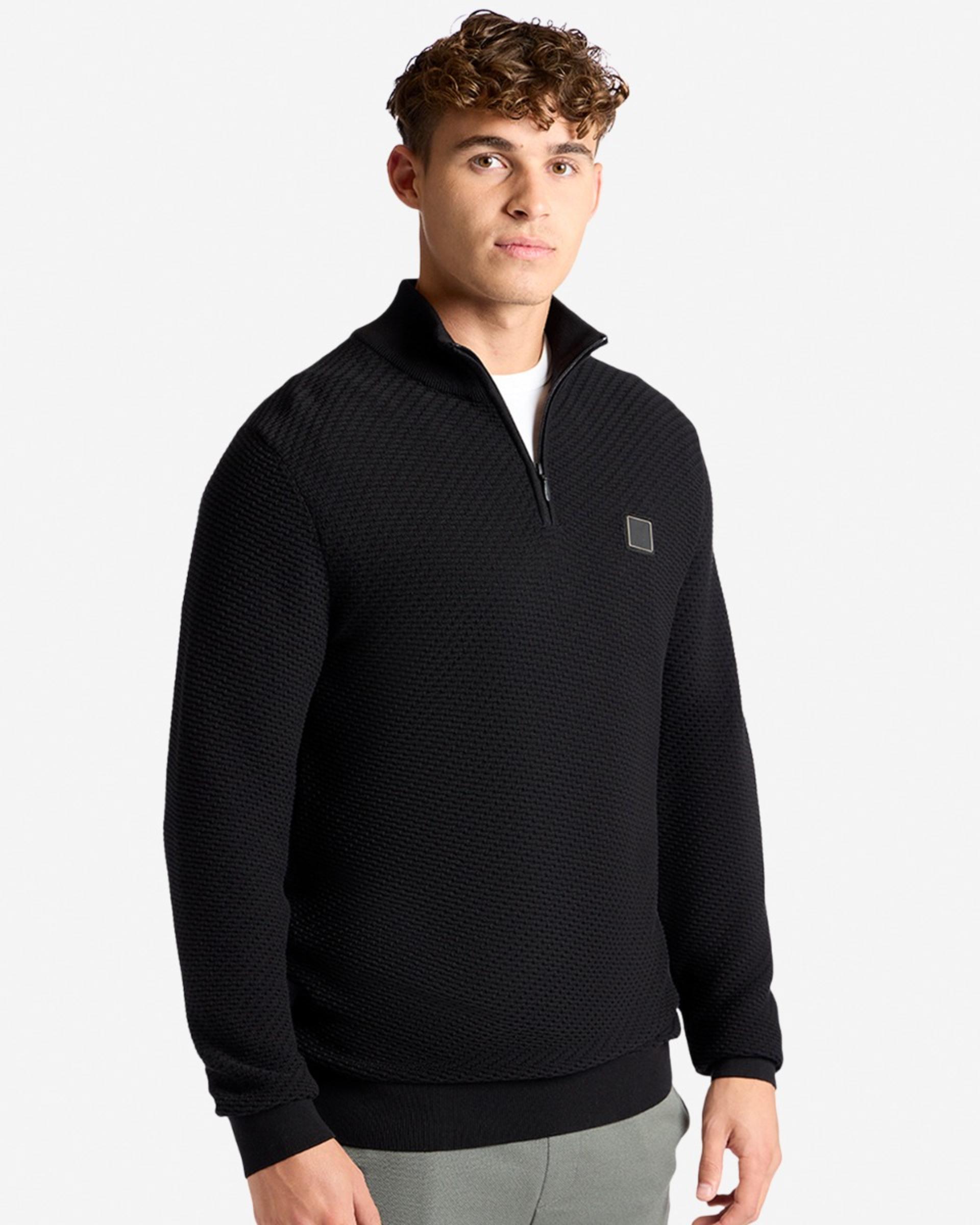 LFC Herre Firma 1/4 Zip Strik Sort - Image 2