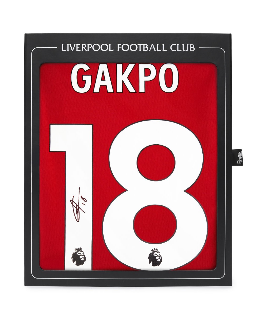 LFC Signed 25/26 Gakpo Boxed Shirt - Image 1
