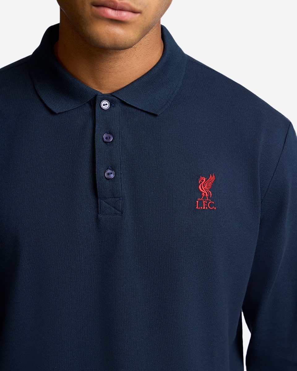 LFC Herre Langærmet Polo Navy - Image 2