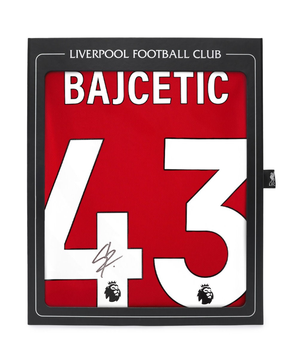 LFC Signed 25/26 Bajčetić Boxed Shirt - Image 1