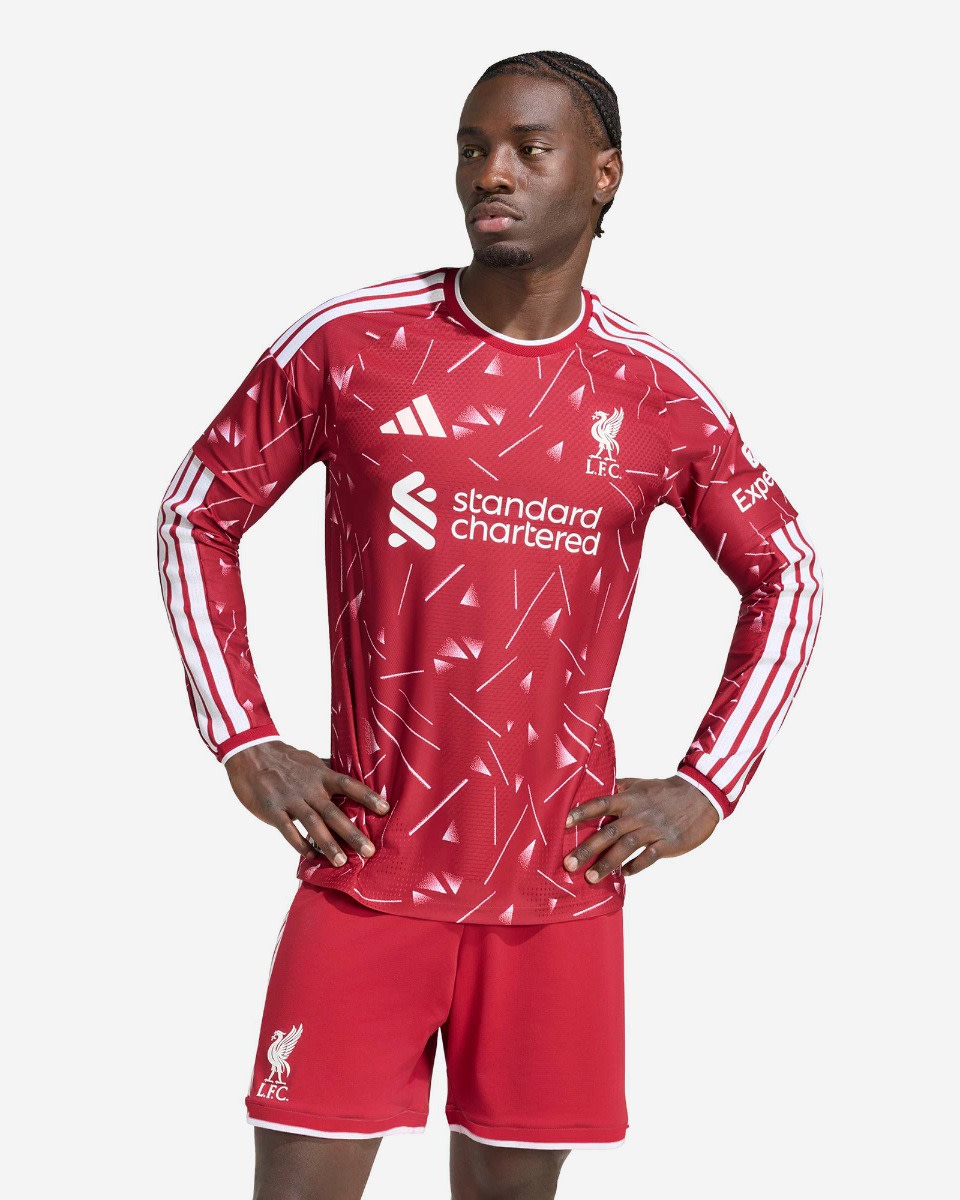 LFC adidas Mens 26/27 Home Authentic Long Sleeve Jersey - Image 4