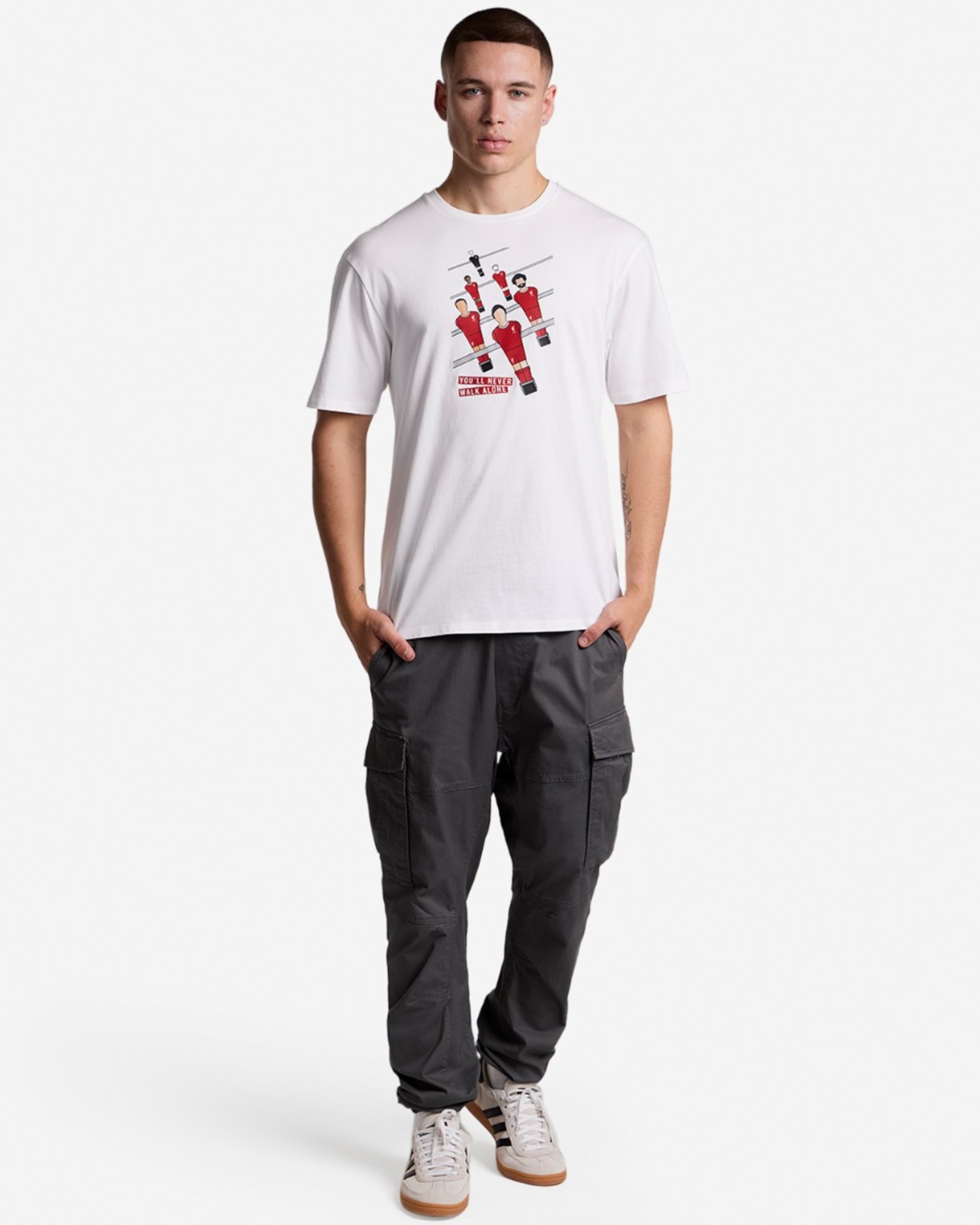 เสื้อยืดผู้เล่นผู้ชาย LFC สีขาว - Image 3