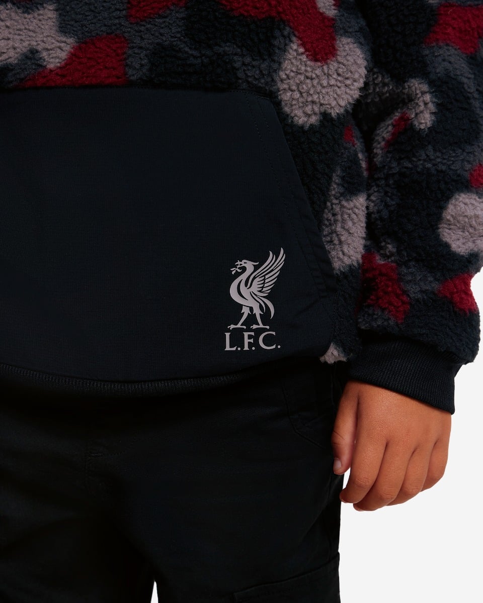 LFC Juniors Oversized YNWA Fleece Hoodie Grey - Image 4