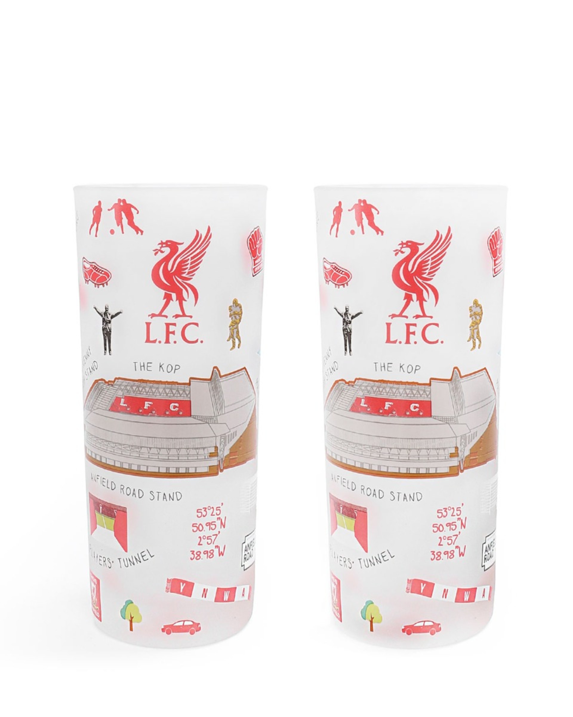 LFC Landmarks 2Pk frostet glas tumblere - Image 1