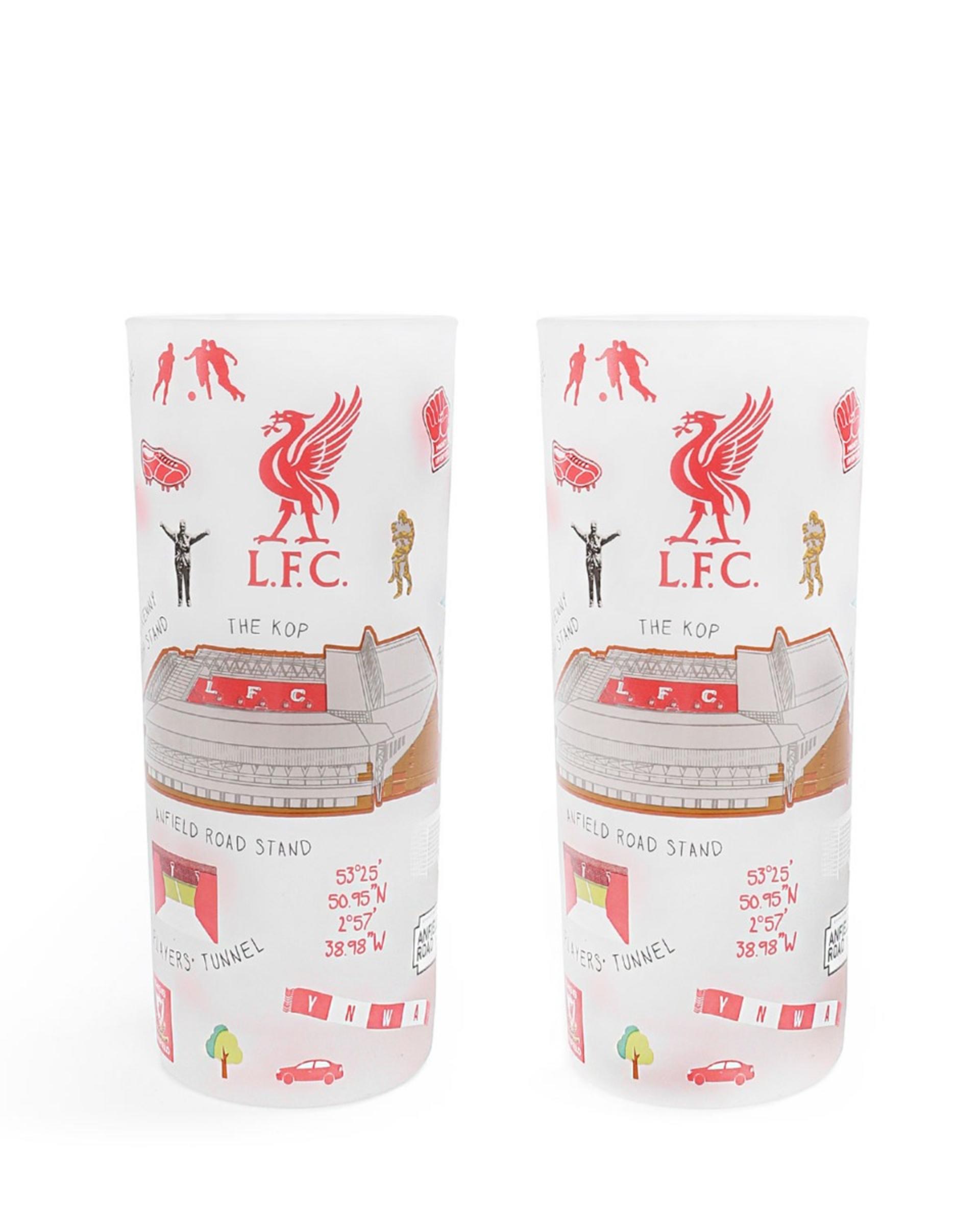 Lot de 2 gobelets en verre givré LFC Landmarks - Image 1