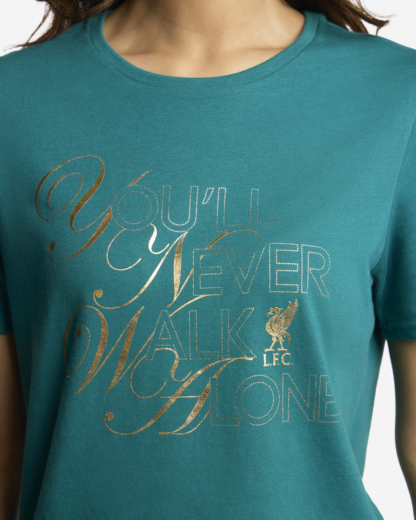 LFC 女式金箔 T 恤蓝绿色 - Image 3