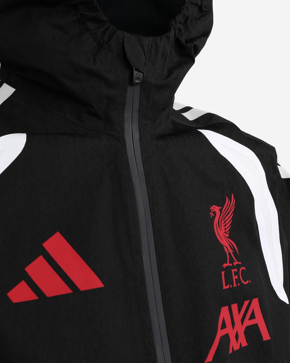 LFC 아디다스 남성용 26/27 티로 프로-레인 재킷 블랙 - Image 2