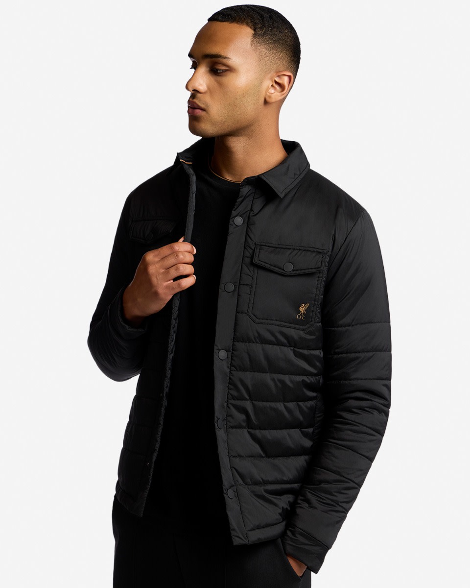 LFC Mens Padded Shacket Black - Image 3
