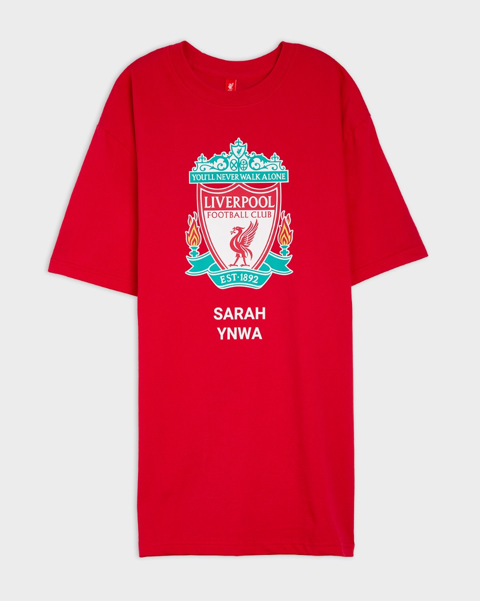 LFC Crest Personalised Red Tee - Image 2