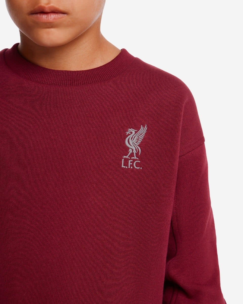 Sudadera extragrande con paneles YNWA de LFC Juniors, color cereza - Image 2