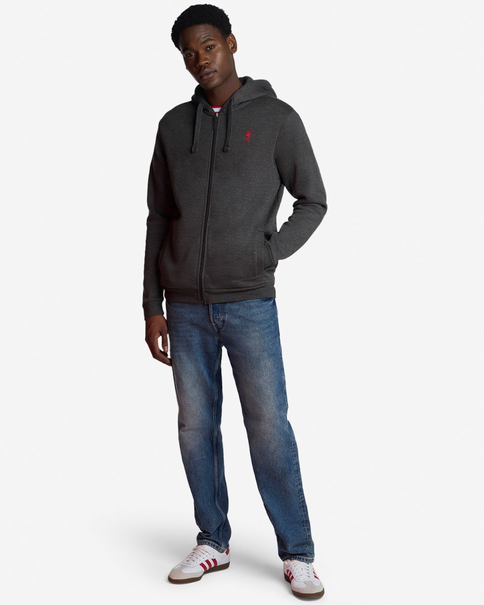เสื้อฮู้ดบุรุษแบบซิปผ่าน LFC Charcoal - Image 4