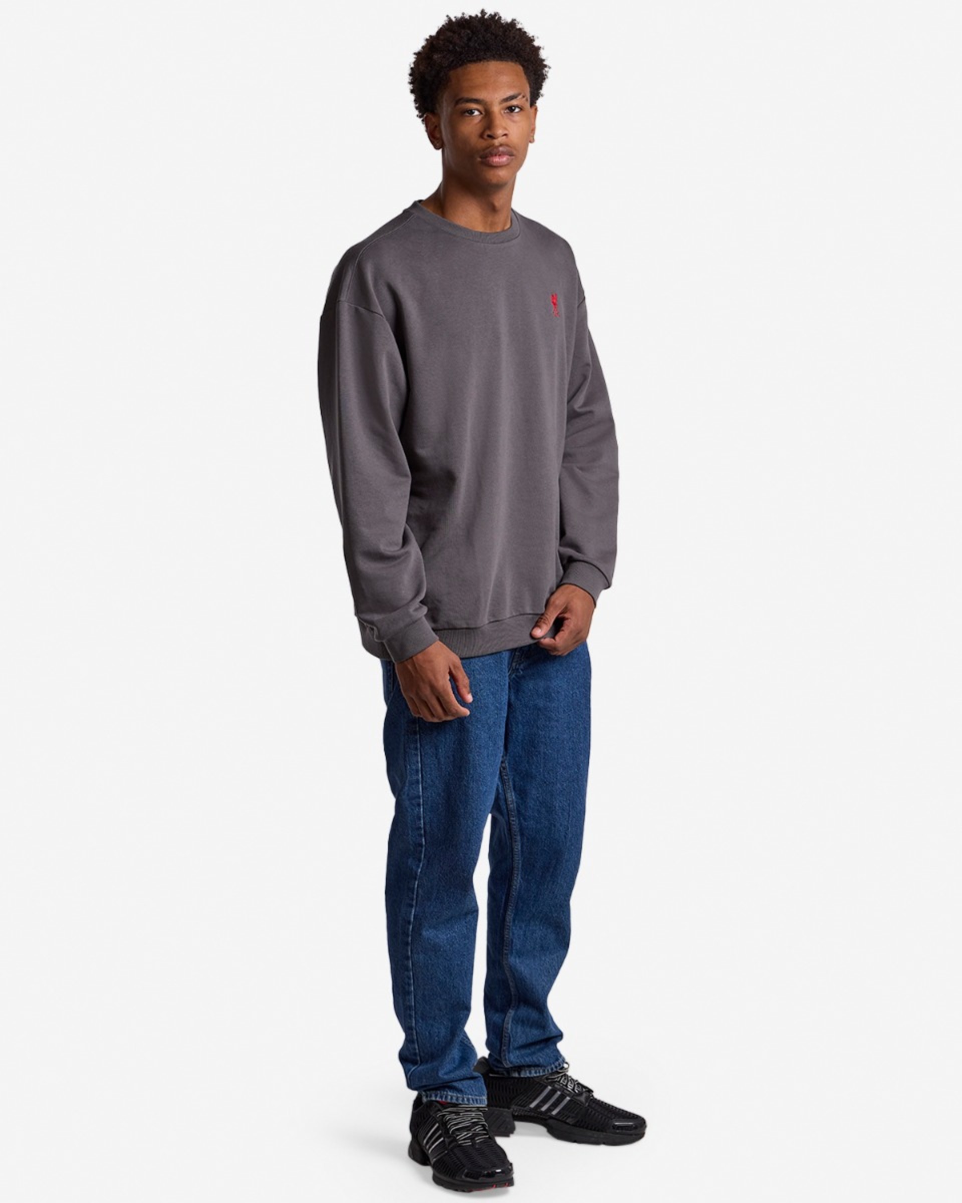 Sudadera extragrande LFC para hombre con espalda desgastada, gris - Image 3