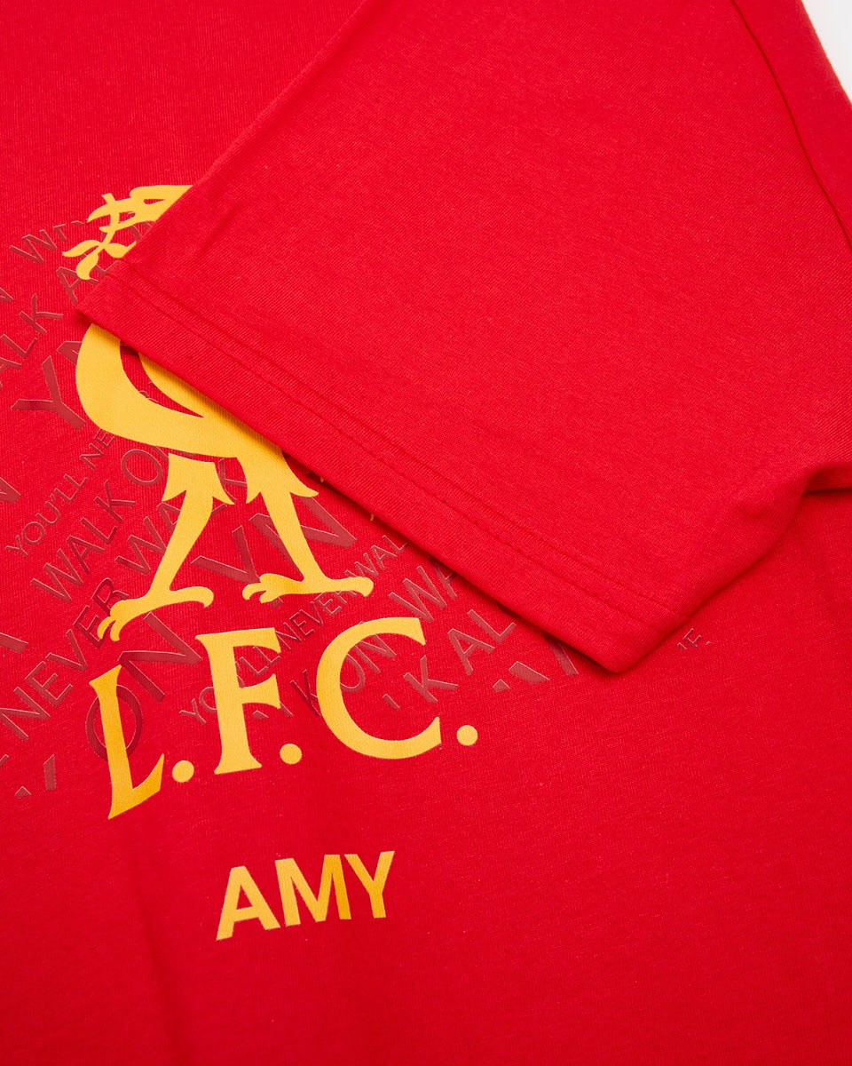LFC Liverbird Personalised Red Tee - Image 3