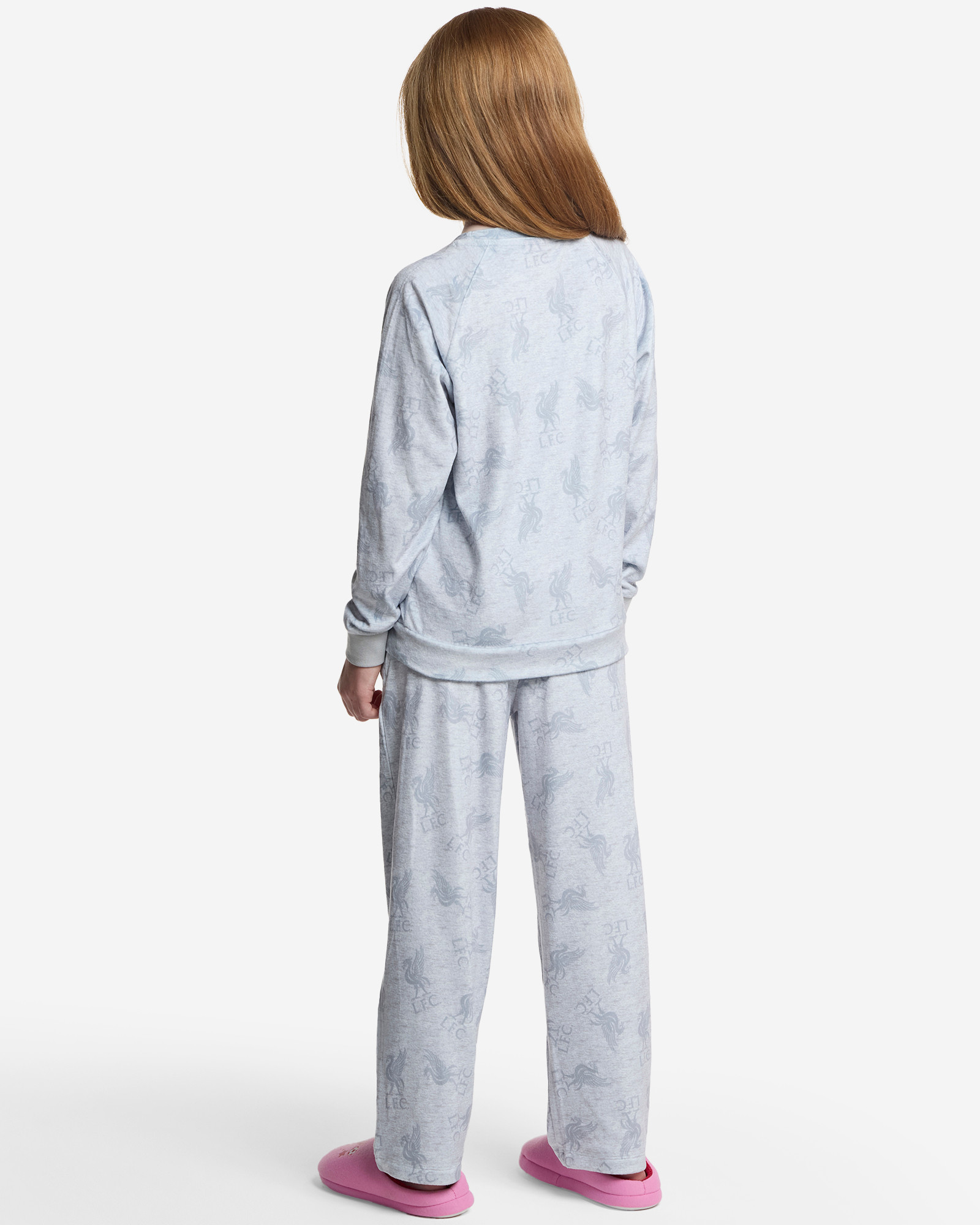 LFC Junior Girls Fleece Lounge Set Grey - Image 2