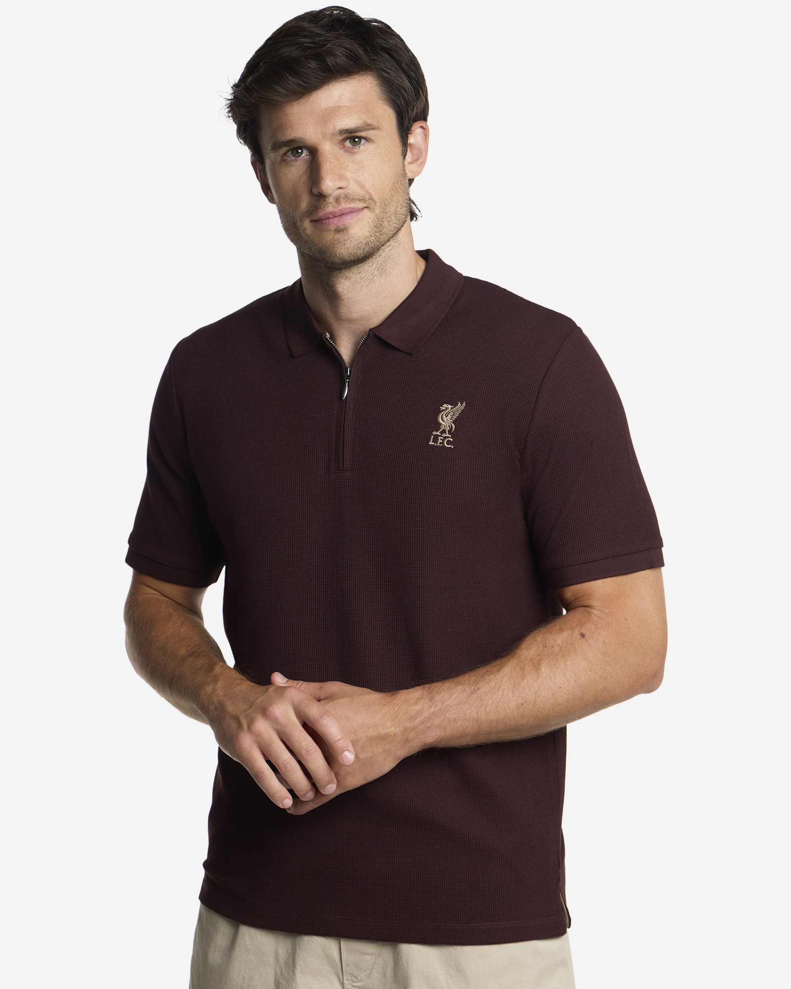 เสื้อโปโลบุรุษ LFC สีน้ำตาล - Image 1