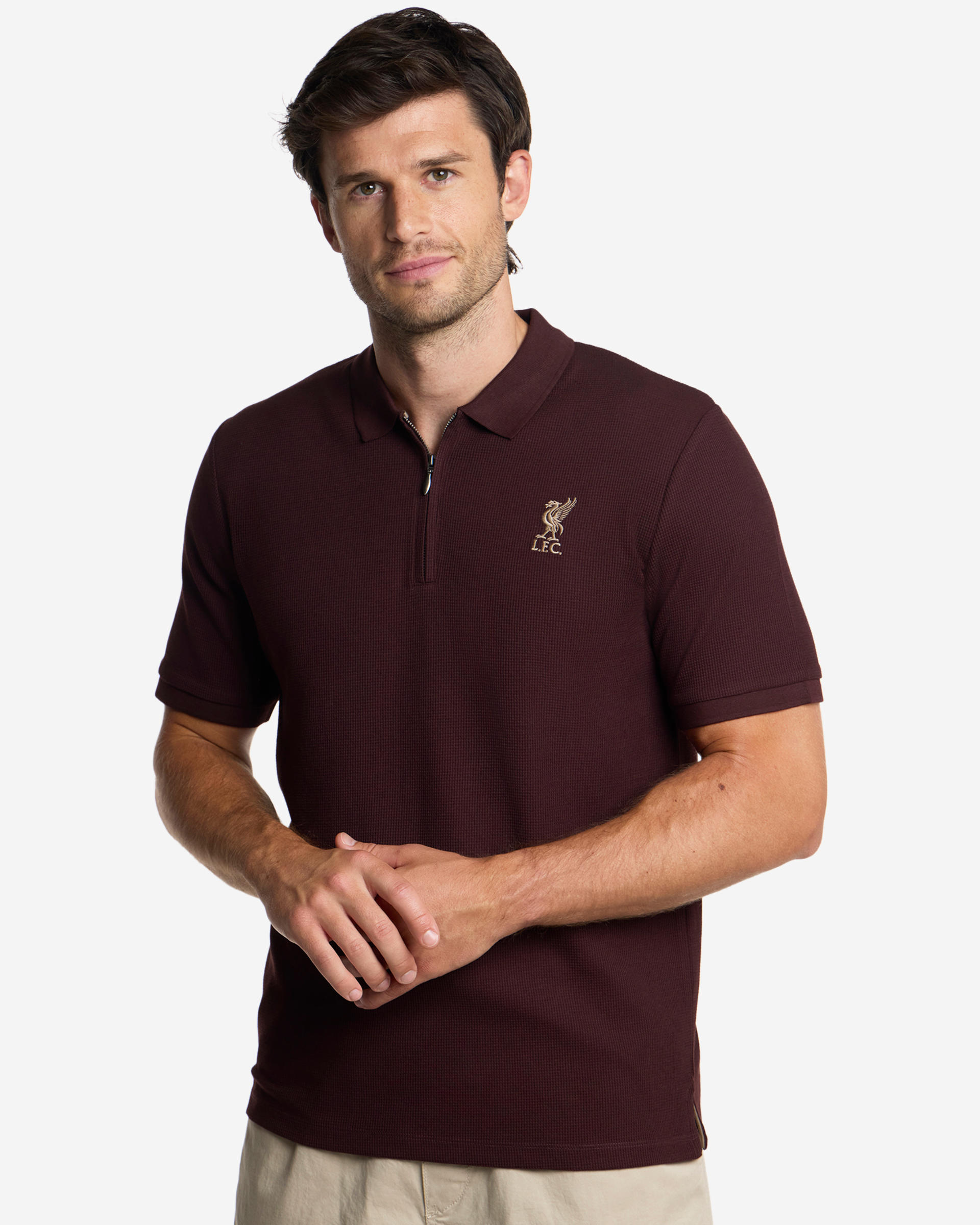 เสื้อโปโลบุรุษ LFC สีน้ำตาล - Image 1