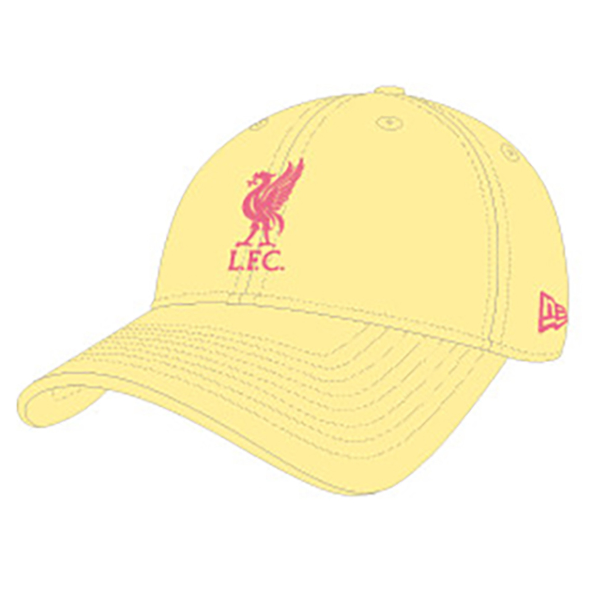 Casquette ajustable 9FORTY jaune pastel LFC New Era pour femme - Image 3