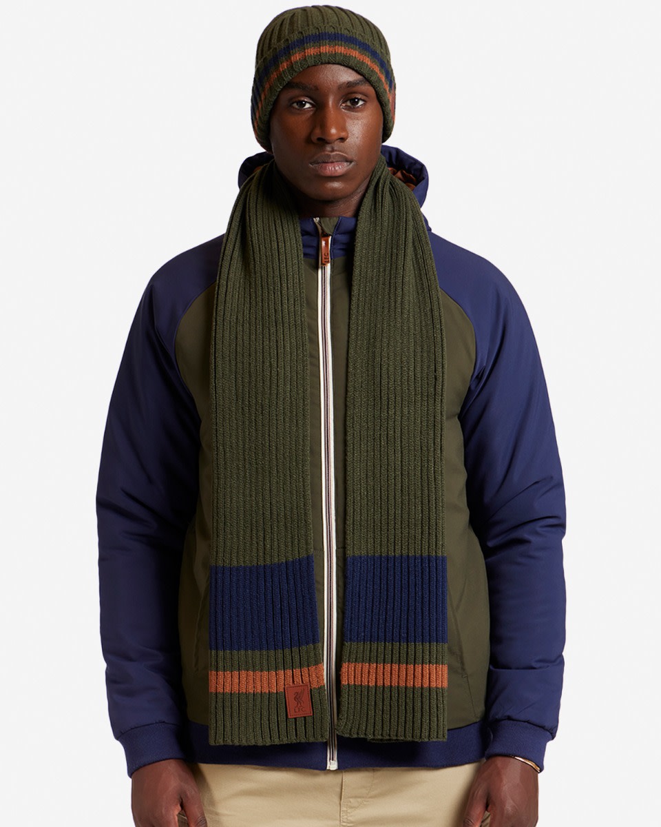 LFC Adults Rib Knit Scarf Khaki - Image 1