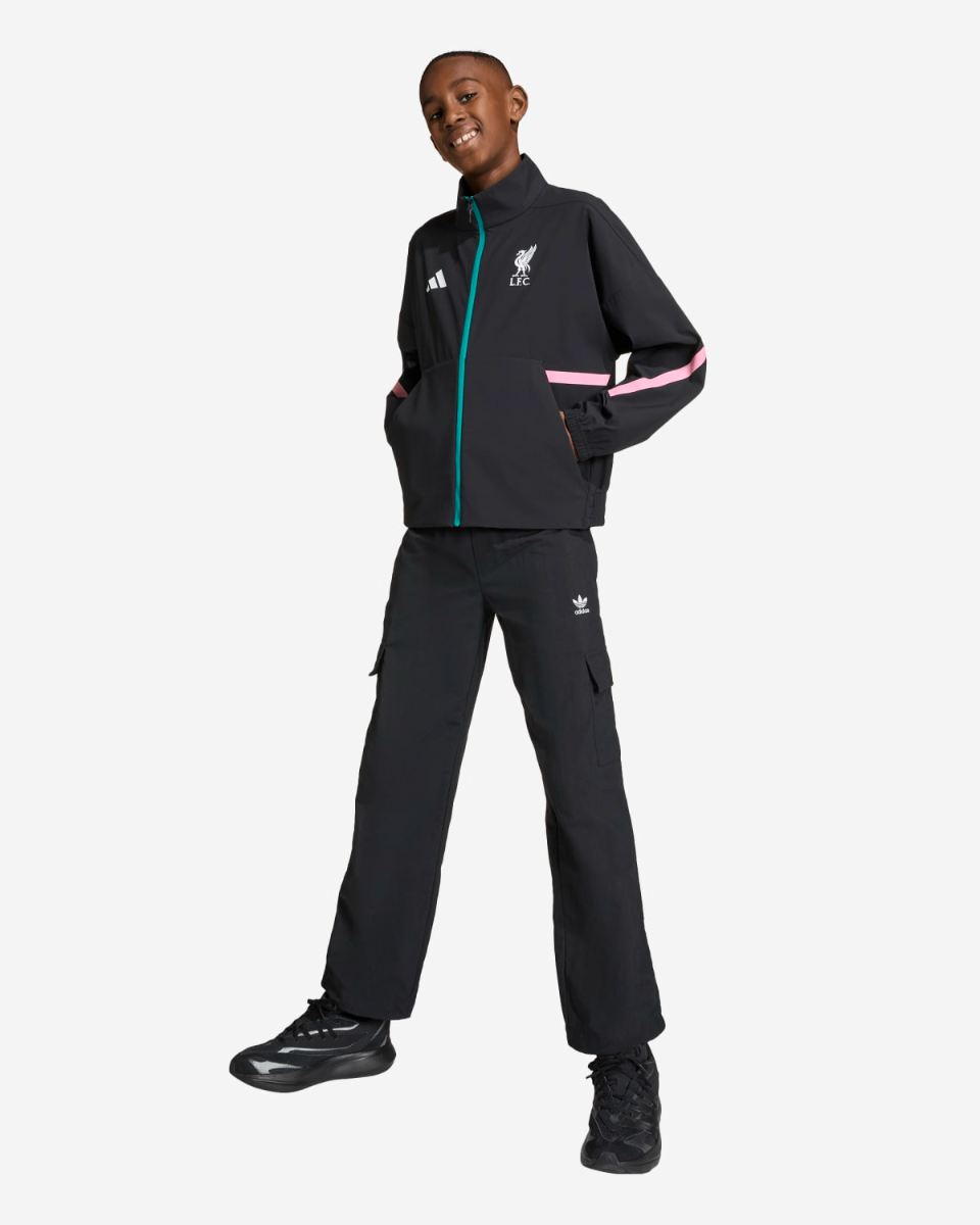 LFC adidas Juniors 25/26 Z.N.E Anthem Jacket Black - Image 4