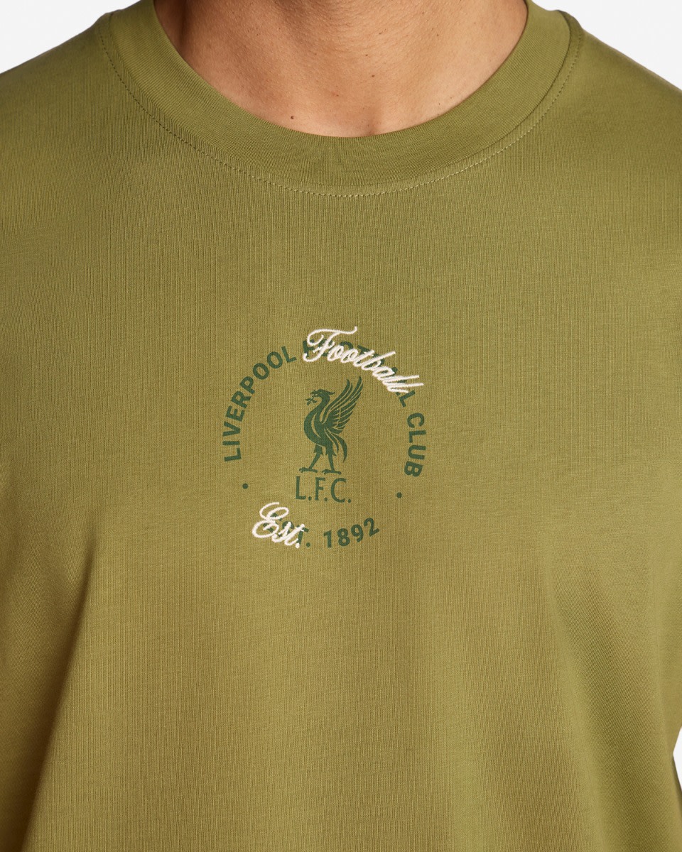LFC Mens Liverbird Tee Khaki - Image 2