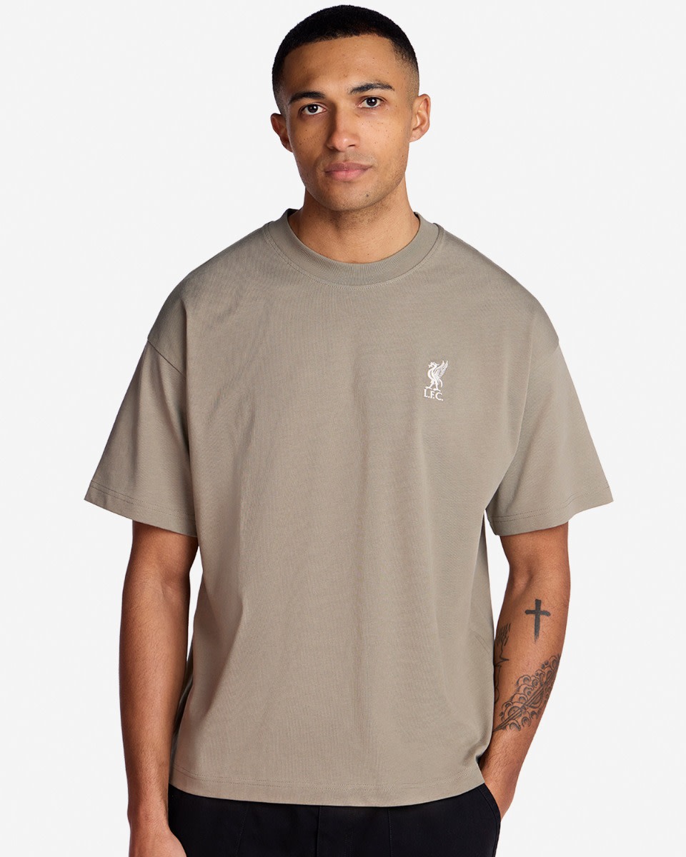 LFC Herre oversize fodboldklub T-shirt Khaki - Image 2